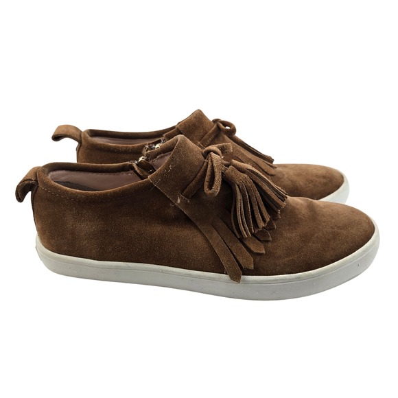 Kate Spade New York Shoes - Kate Spade New York Lenna Whiskey Brown Suede Tassel‎ Fringe Sneakers Womens 7M